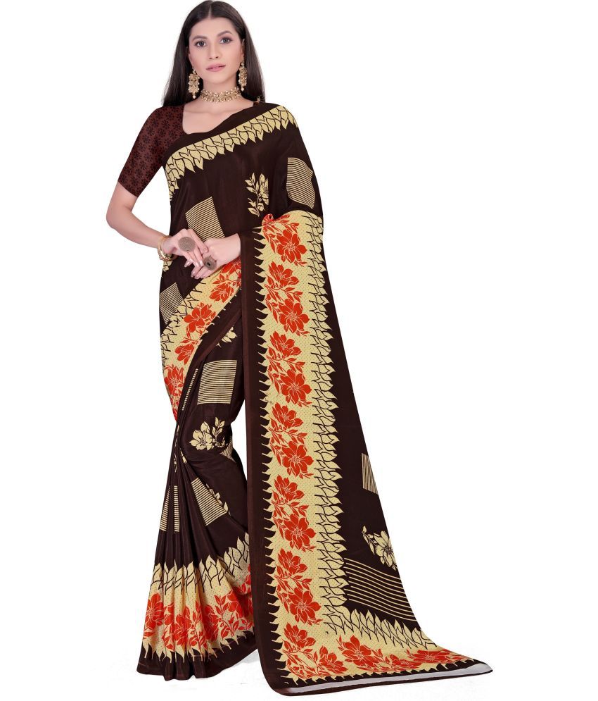     			LEELAVATI - Multicolor Crepe Saree With Blouse Piece ( Pack of 1 )