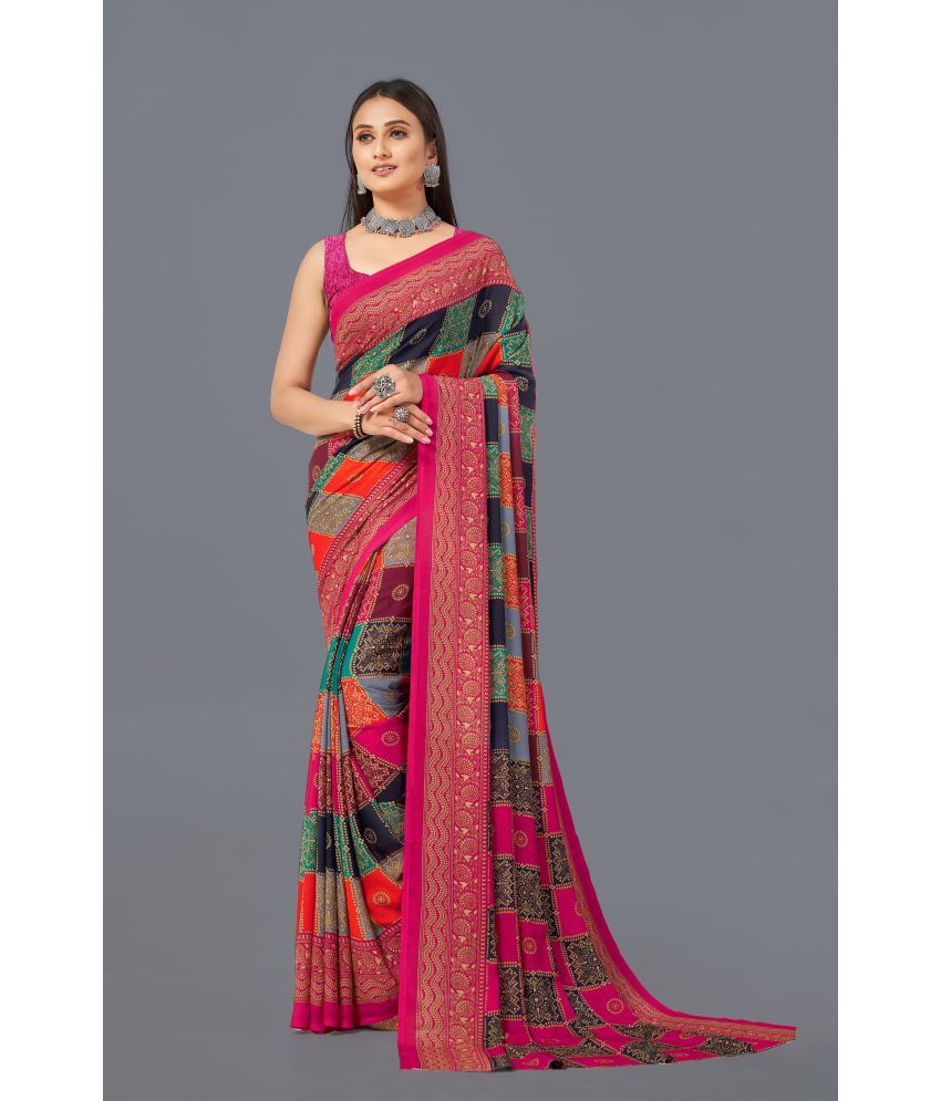     			LEELAVATI - Multicolor Georgette Saree With Blouse Piece ( Pack of 1 )