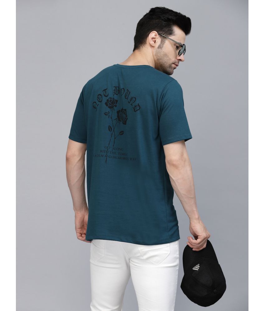     			Rigo - Teal Cotton Oversized Fit Men's T-Shirt ( Pack of 1 )