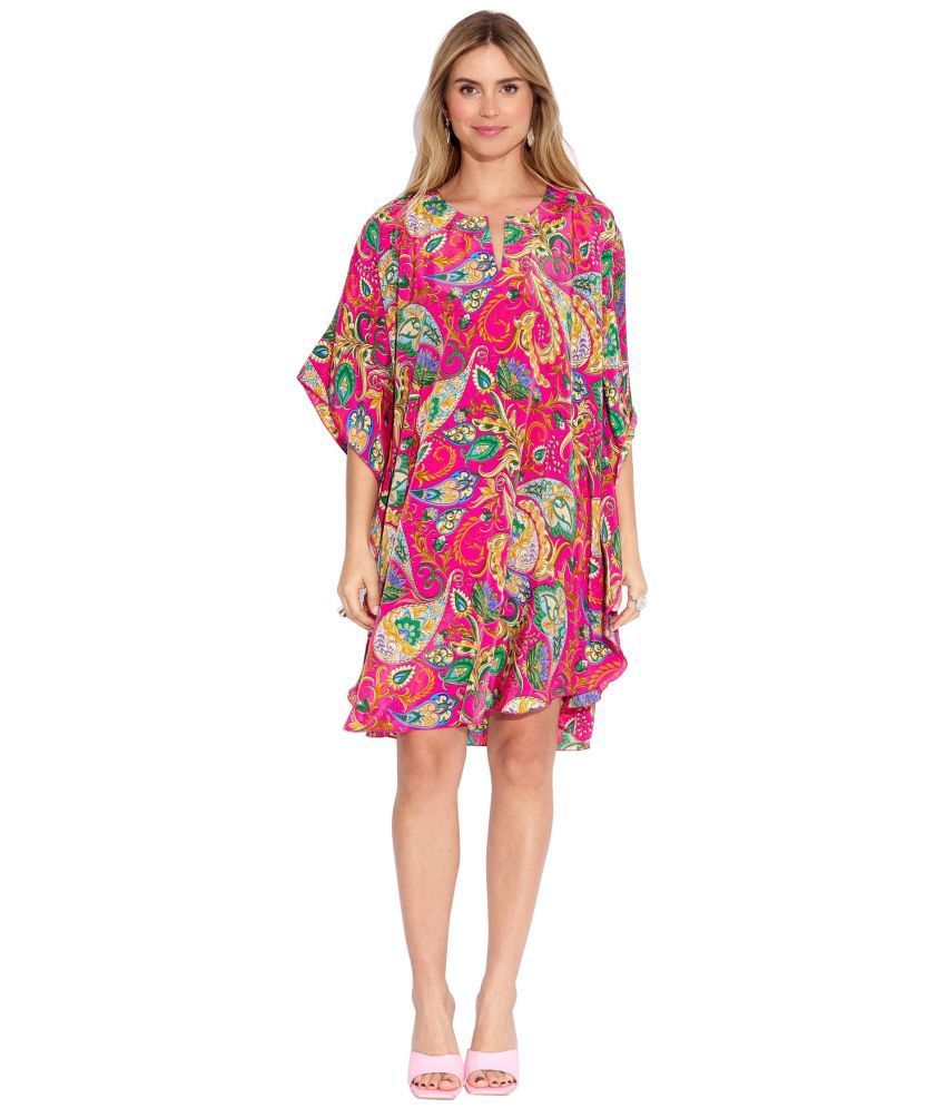     			SUN-ROSE FASHIONS Polyester Pink Cover ups -