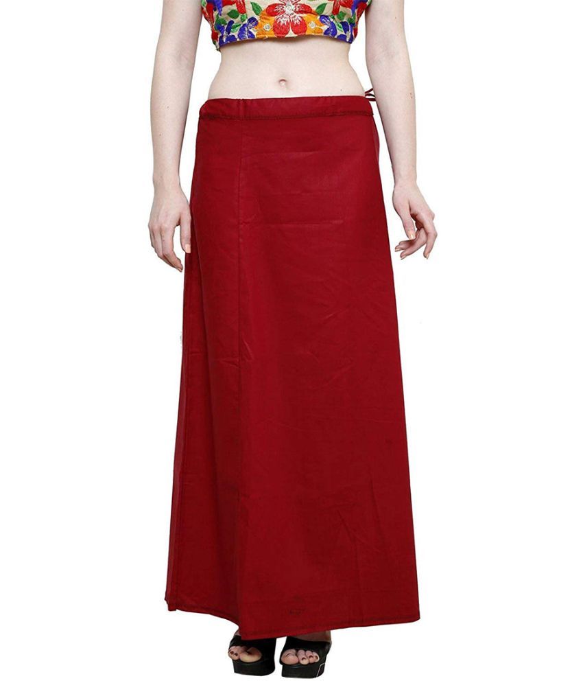     			taskin Red Cotton Petticoat - Single