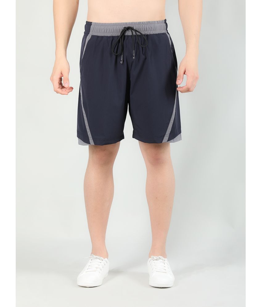     			Chkokko - Navy Polyester Men's Shorts ( Pack of 1 )
