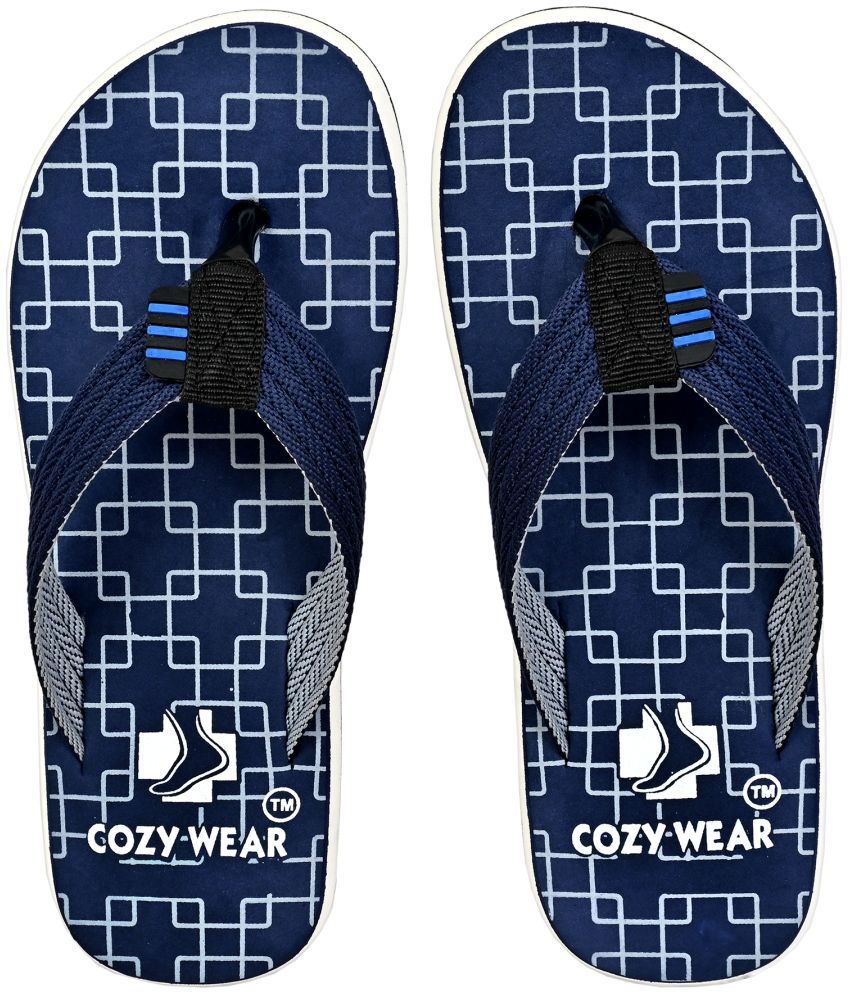     			Cozy Wear - Blue Men's Thong Flip Flop