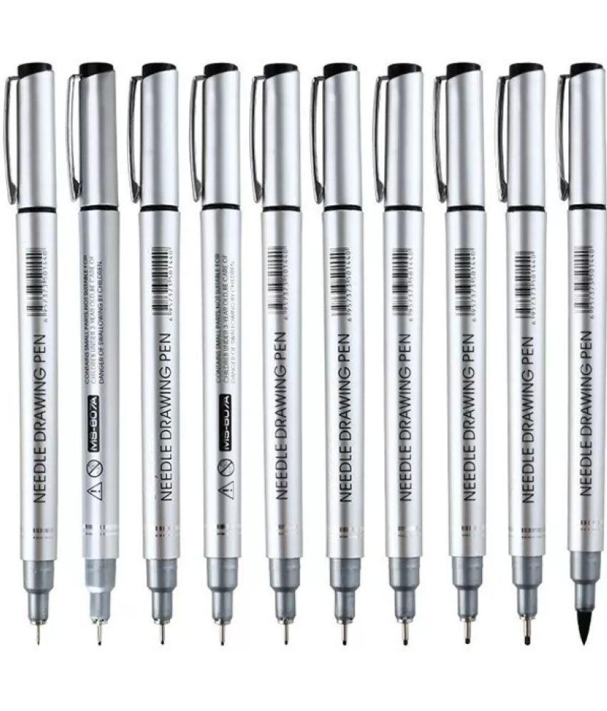     			Gifmor Superior Technical Needle Drawing Pen Set Of 10 Fineliner Pen (Black)