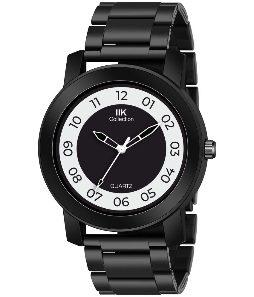     			IIK COLLECTION - Black Stainless Steel Analog Men's Watch