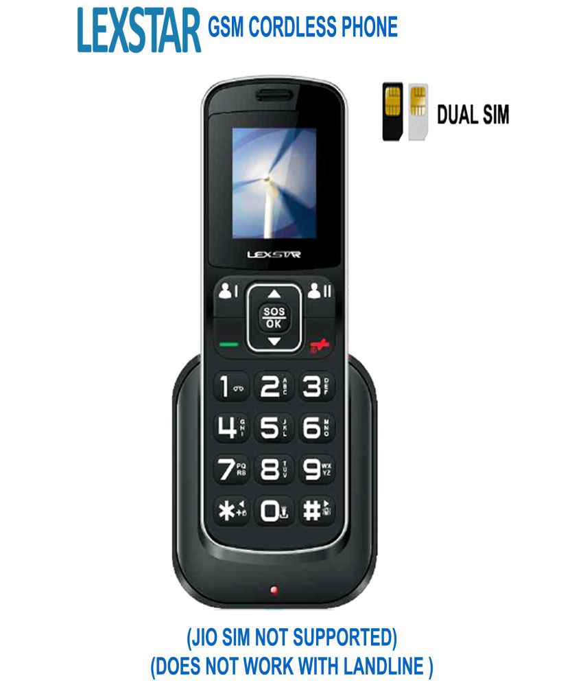     			Lexstar LX-4G-2 Wireless GSM Landline Phone ( Black )