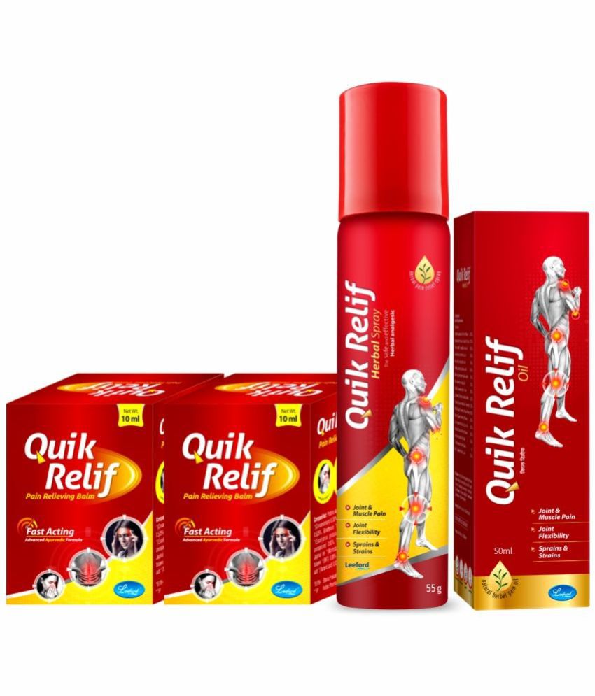     			Quik Relif Oil 50ml & Spray 55g with (2) Balm 10ml - Combo