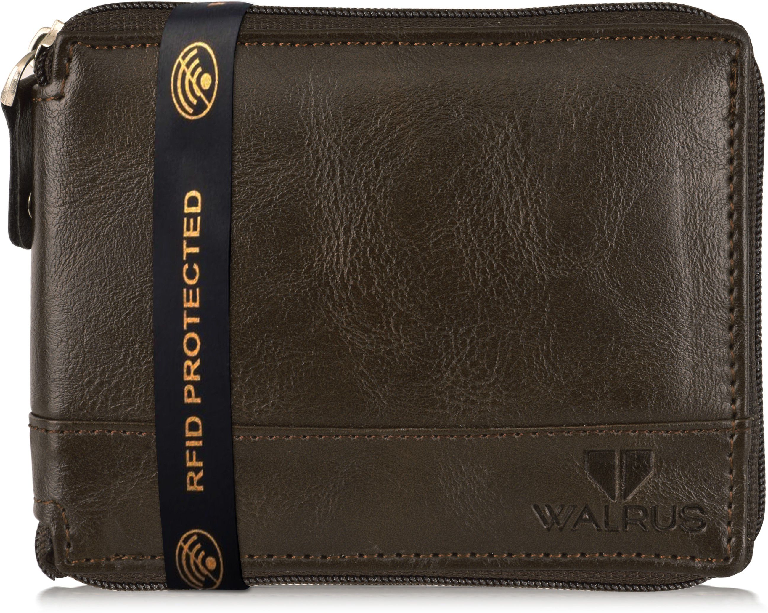     			Walrus - Brown Faux Leather Men's Regular Wallet ( Pack of 1 )