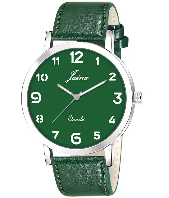 Helix Female Green Analog Leather Watch | Helix – Just In Time