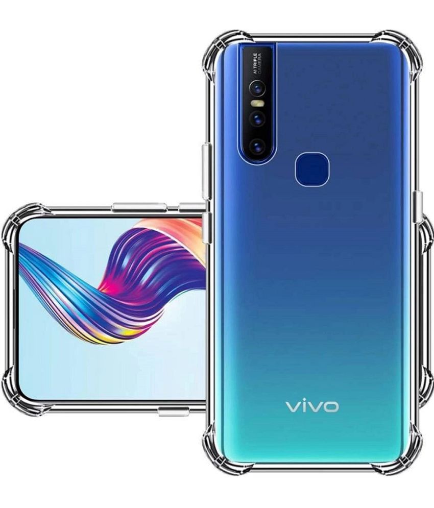     			Case Vault Covers - Transparent Silicon Silicon Soft cases Compatible For Vivo V15 ( Pack of 1 )