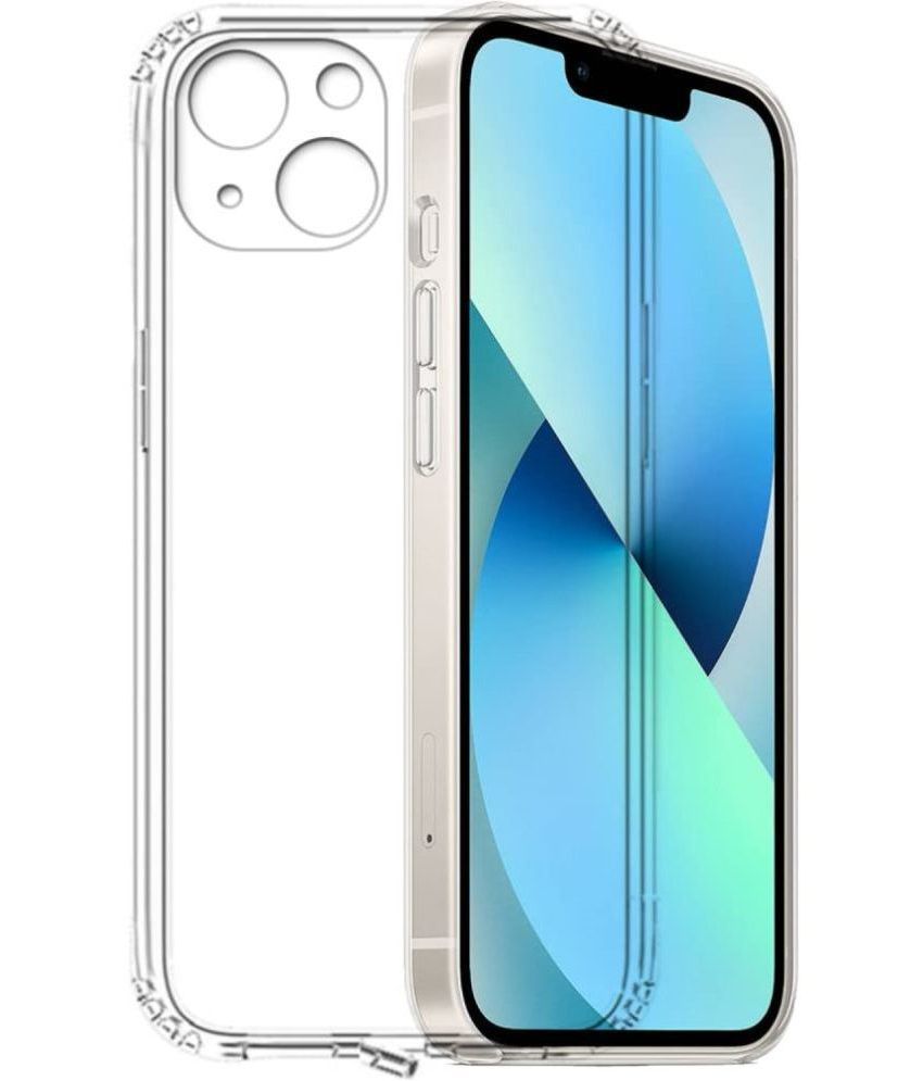     			Case Vault Covers - Transparent Silicon Silicon Soft cases Compatible For Iphone 14 plus ( Pack of 1 )