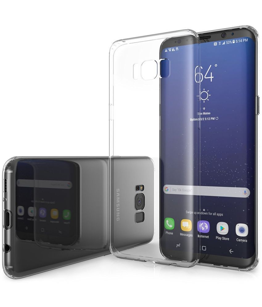     			Case Vault Covers - Transparent Silicon Silicon Soft cases Compatible For Samsung Galaxy S8 ( Pack of 1 )