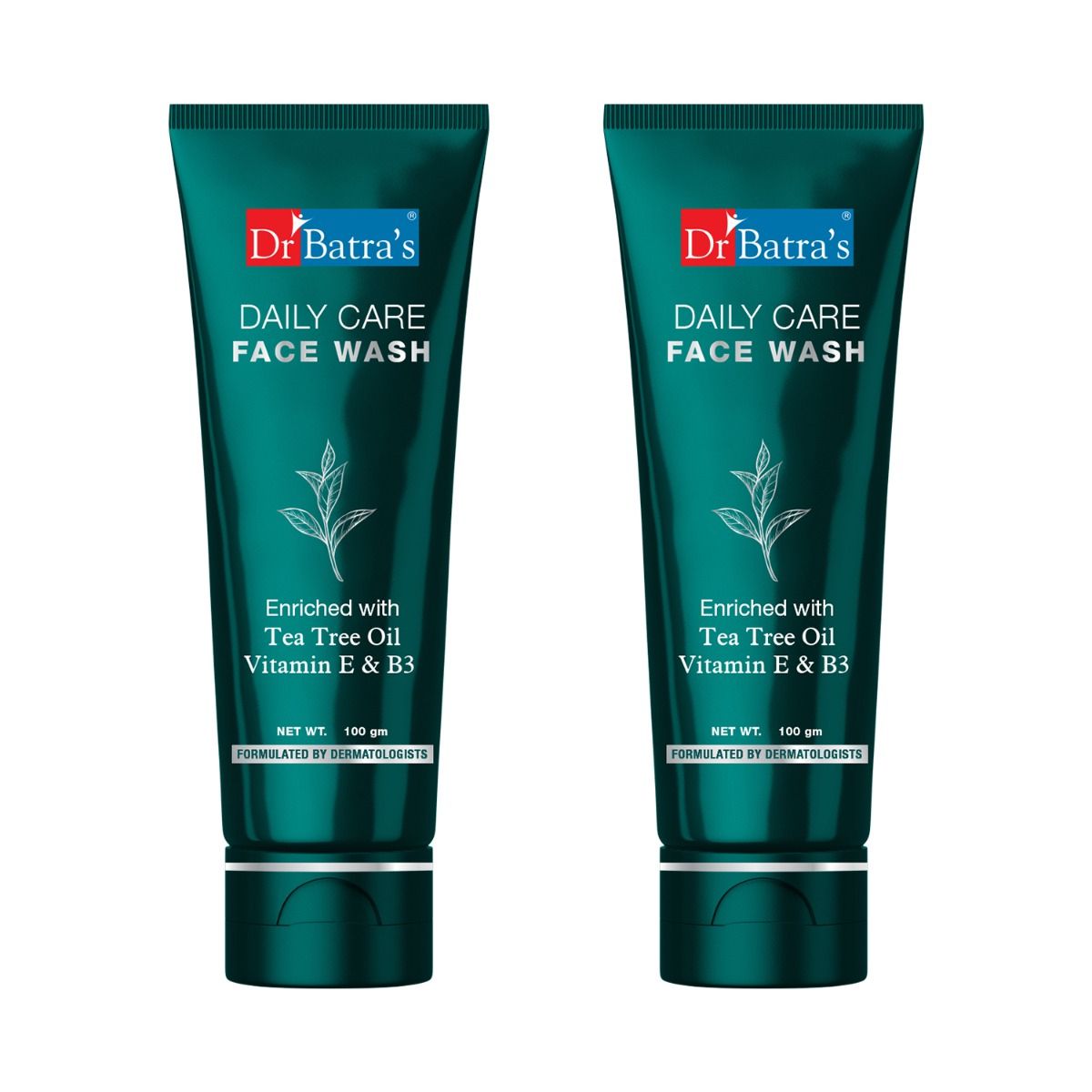     			Dr. Batra's Face Wash, Enriched with Tea Tree Oil, Vitamin E & B3, Protection from Sun Damage, Moisturized Skin (100g, Pack of 2)