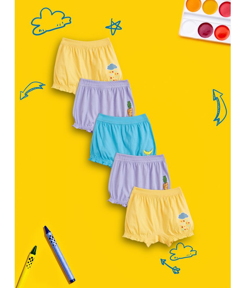     			XY Life - Multicolor Cotton Blend Girls Bloomers ( Pack of 5 )