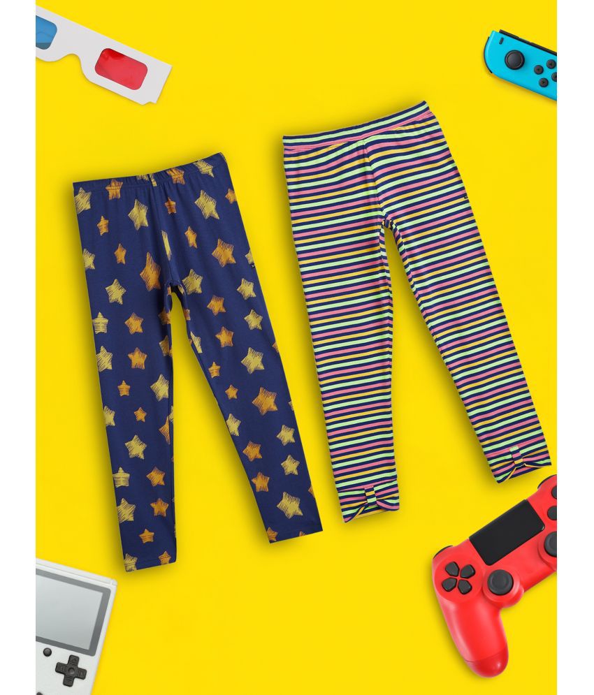     			XY Life - Multicolor Cotton Girls Leggings ( Pack of 2 )
