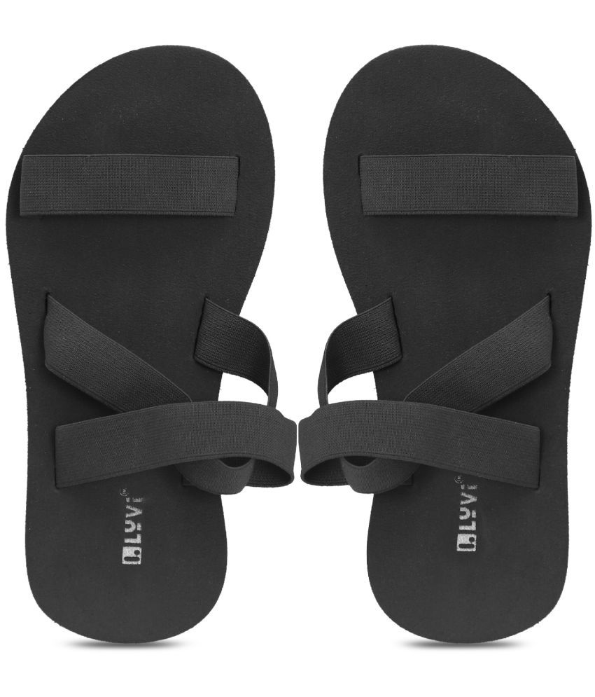     			lyvi - Black Men's Thong Flip Flop