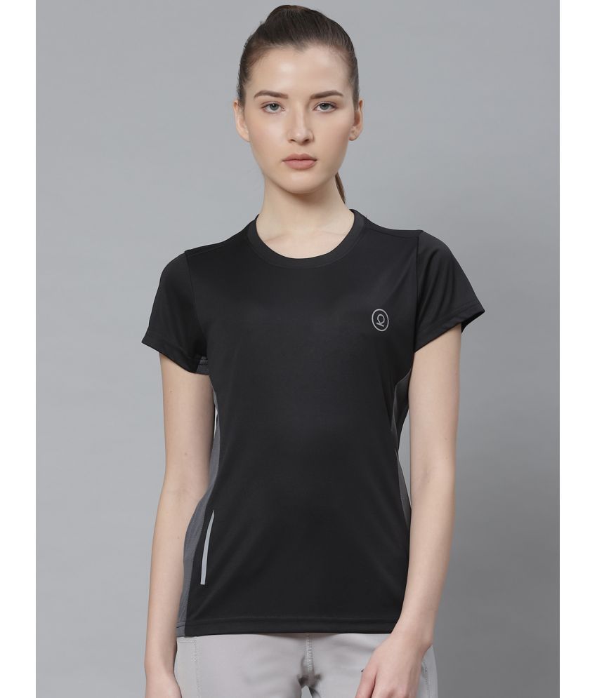     			Chkokko Black Polyester Tees - Single