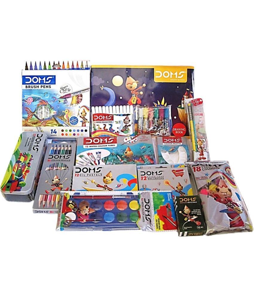     			Doms Poster Colour With Brsh Pen Complete Painting Kit