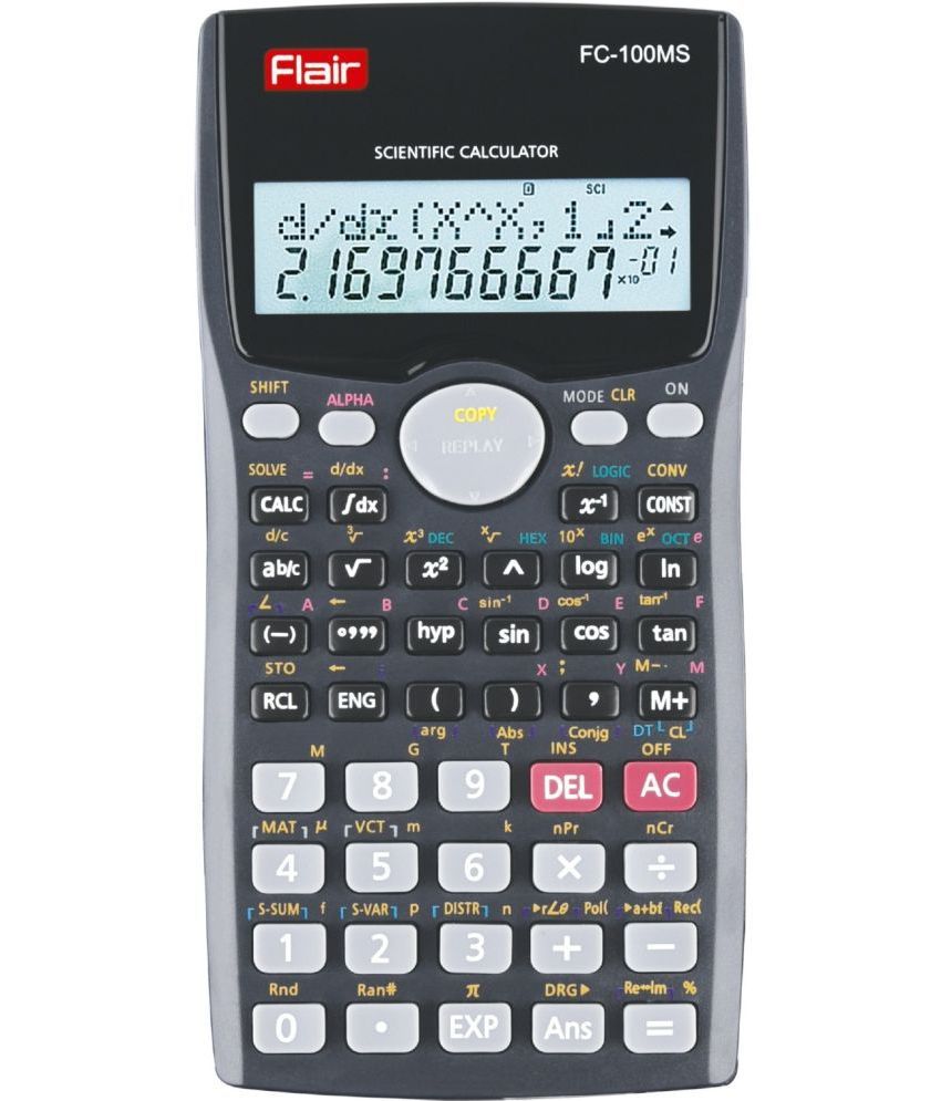     			Flair 100 Ms Fc 100Ms Scientific Calculator With 300 Functions 10+2 Digits (Black) Scientific Calculator (14 Digit)