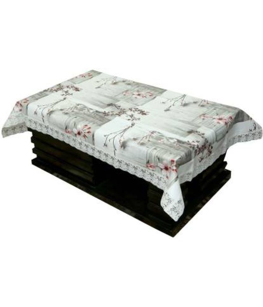     			Printed PVC 4 Seater Rectangle Table Cover ( 150 x 92 ) cm Pack of 1 Gray