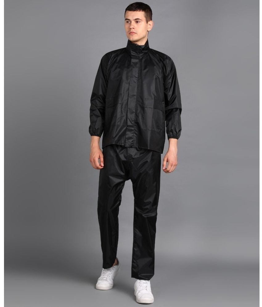     			VORDVIGO - Black Nylon Men's Rain Suit ( Pack of 1 )