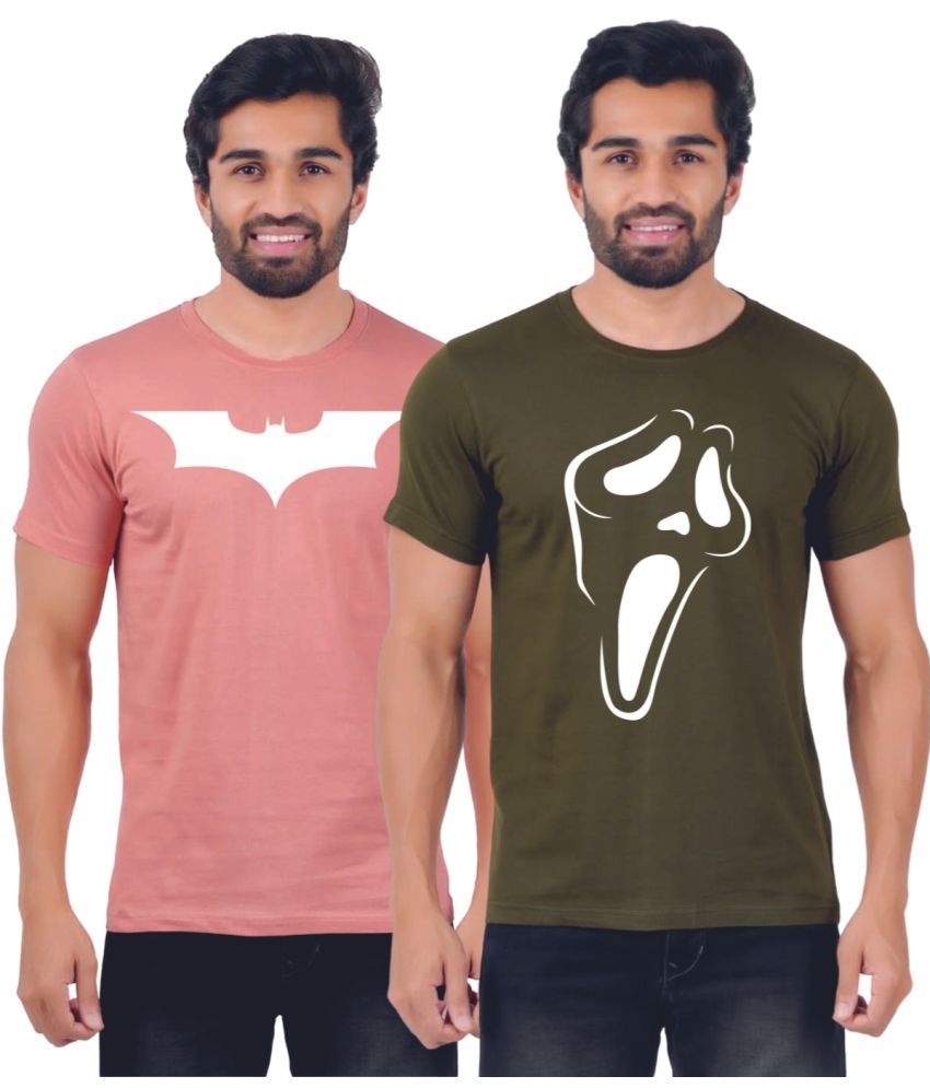     			ferocious Pack of 2 Cotton Regular Fit Men's T-Shirt ( Pink )