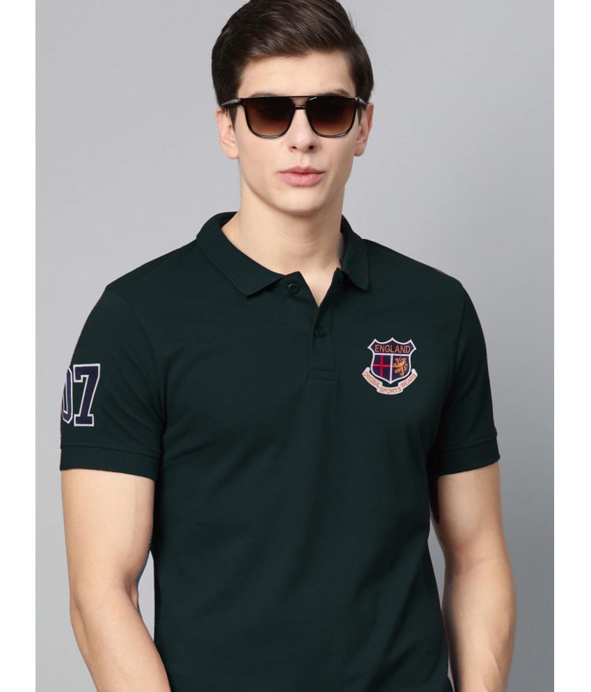     			ADORATE - Green Cotton Blend Regular Fit Men's Polo T Shirt ( Pack of 1 )