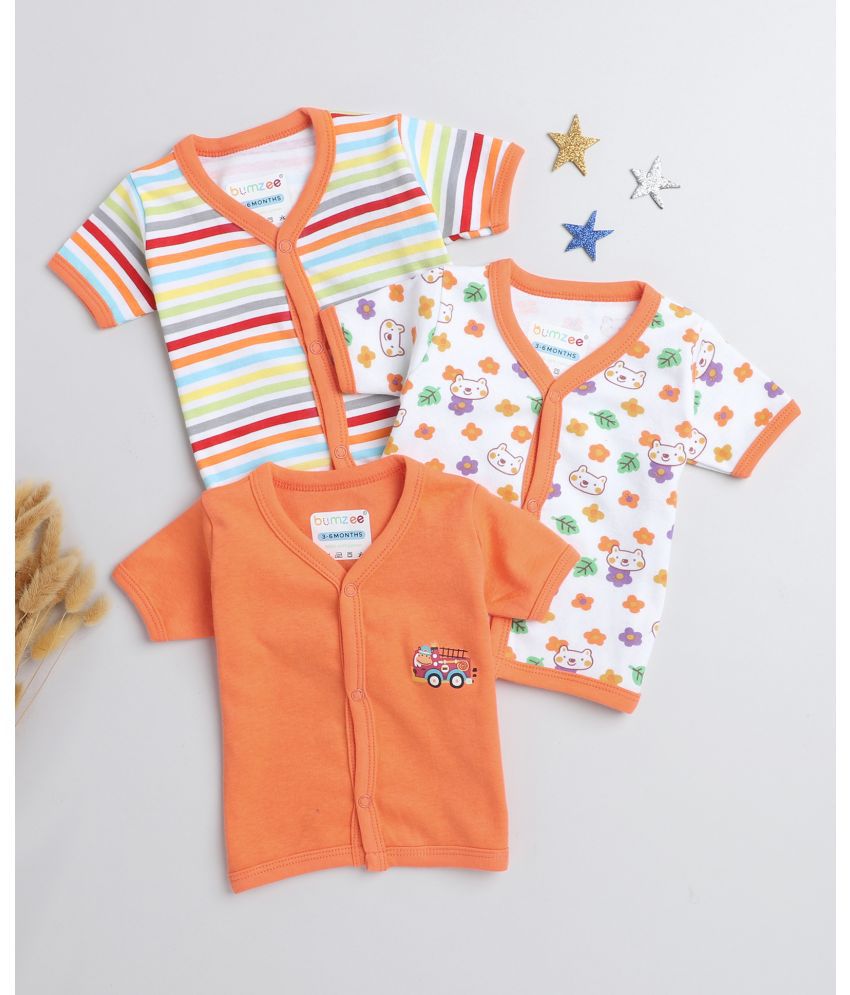     			BUMZEE - Orange Baby Boy T-Shirt ( Pack of 3 )