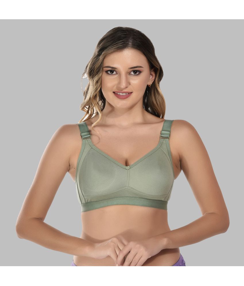     			Elina - Mint Green Cotton Non Padded Women's T-Shirt Bra ( Pack of 1 )