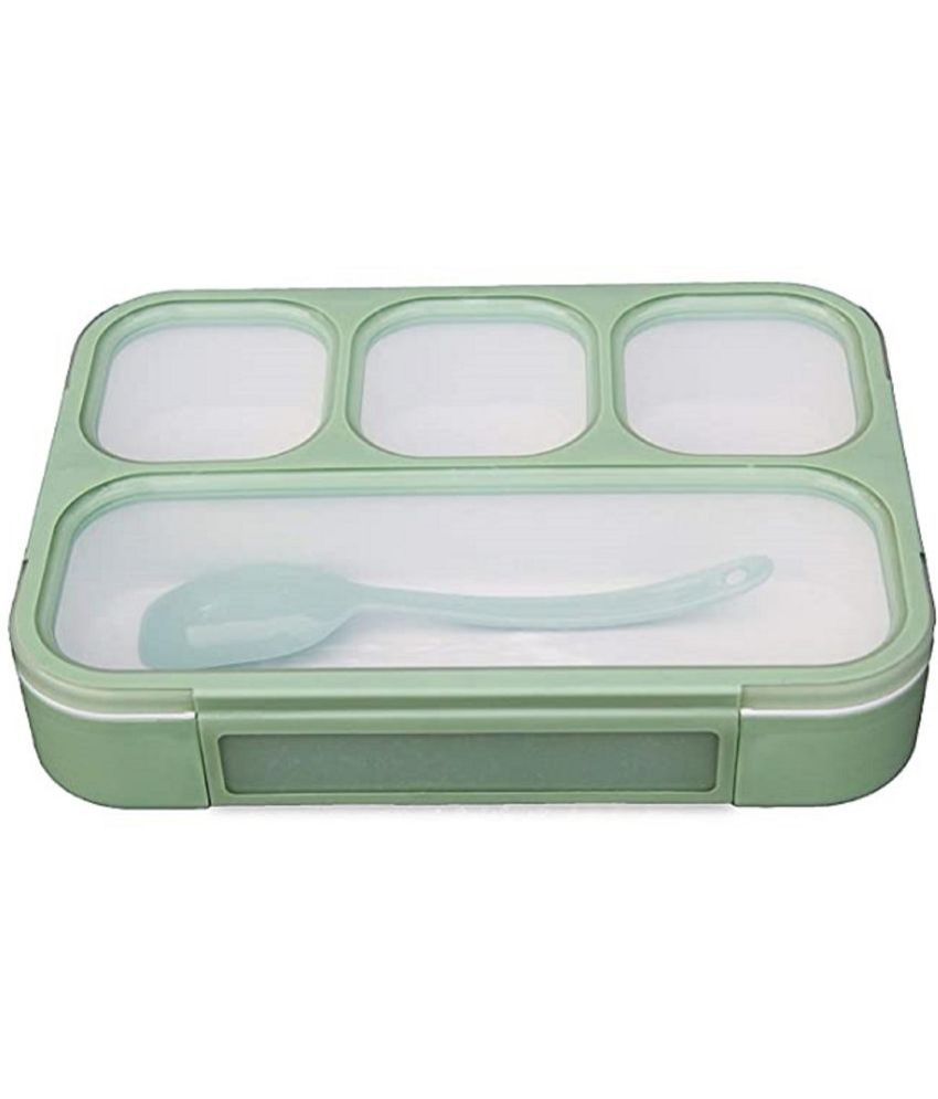     			HOMETALES Kids/Adults Lunch Box Plastic Lunch Tiffin Box with 4 Compartment( Pack of 1 )
