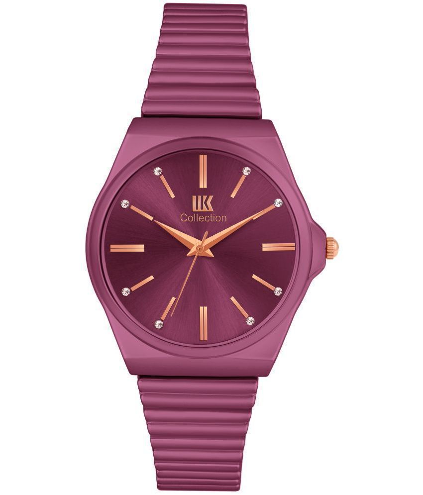     			IIK COLLECTION - Mauve Stainless Steel Analog Womens Watch