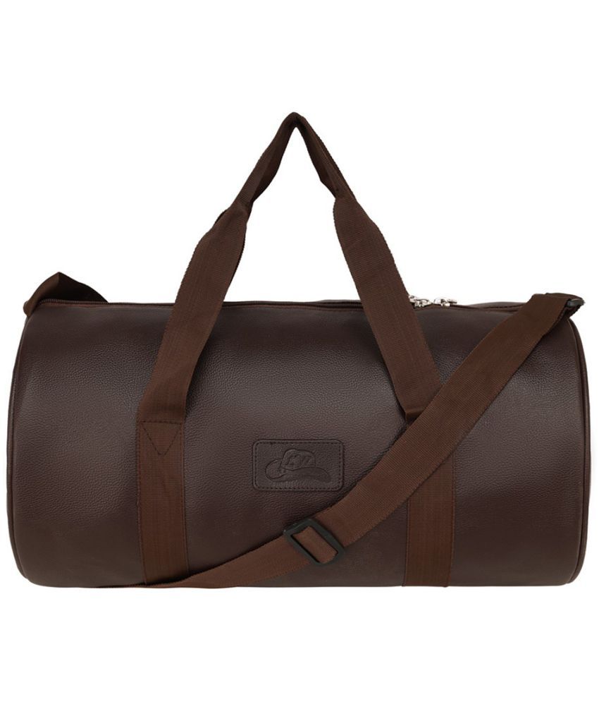     			Leather World - Brown PU Duffle Bag