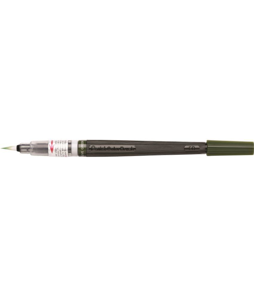     			Pentel Arts Brush Sign Flexible Brush Tip Nib Sketch Pen (Olive Green)