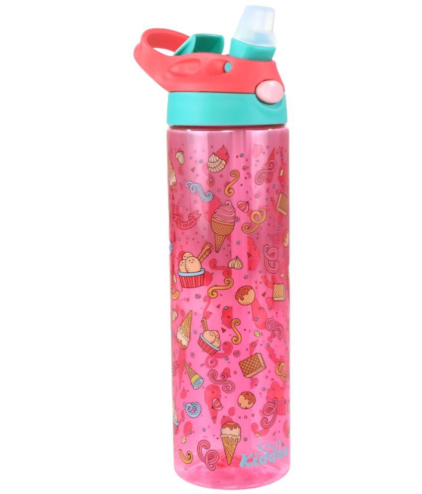     			SmilyKiddos - Sipper bottle 750 ml Pink School Water Bottle 450 mL ( Set of 1 )