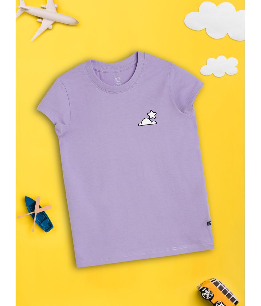     			XY Life - Lavender 100% Cotton Girls T-Shirt ( Pack of 1 )