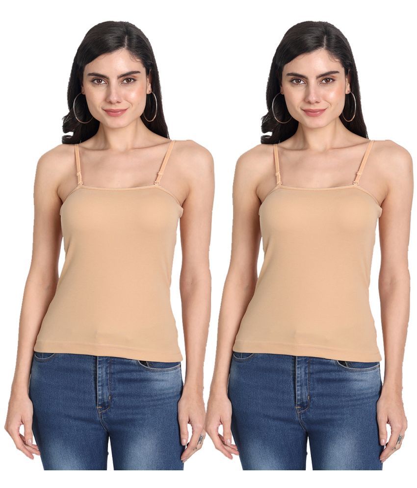     			AIMLY Cotton Slip - Beige Pack of 2