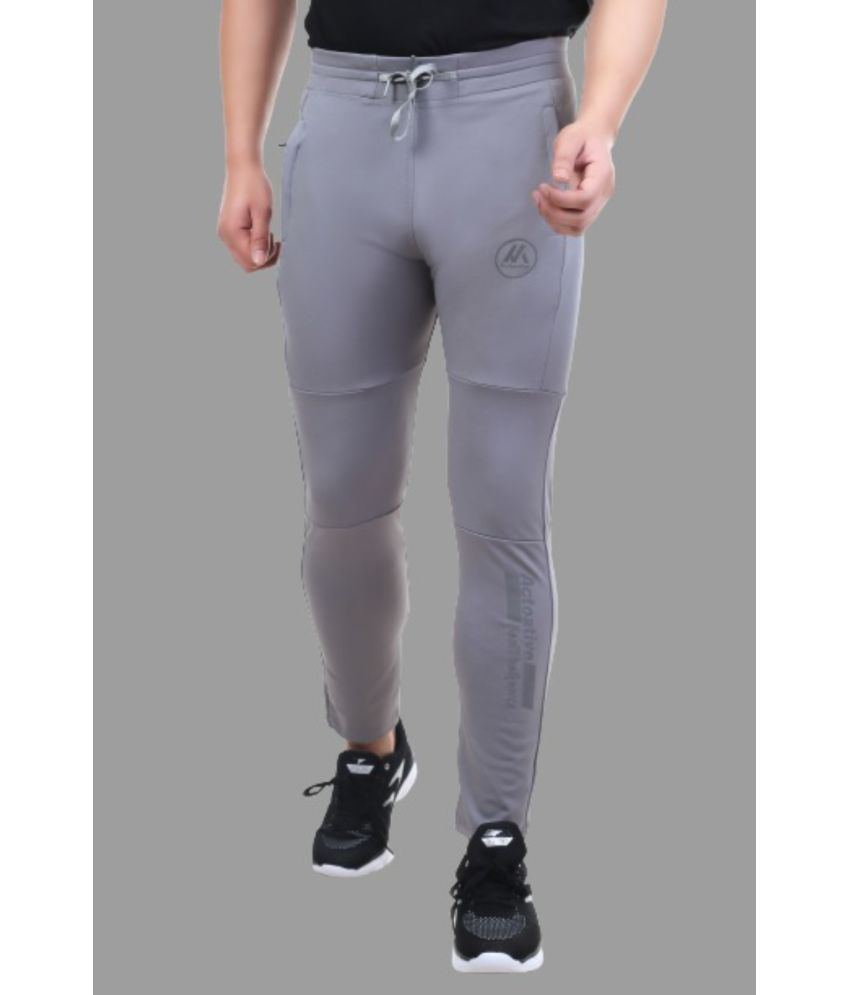     			Actoactivesports - Silver Cotton Blend Men's Sports Trackpants ( Pack of 1 )