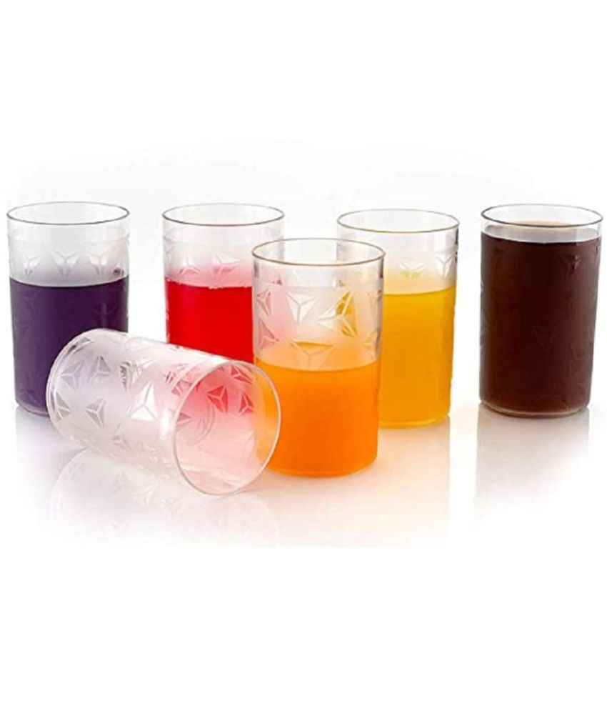     			Analog kitchenware - Water/Juice/ Plastic Glasses Set 300 ml ( Pack of 6 )