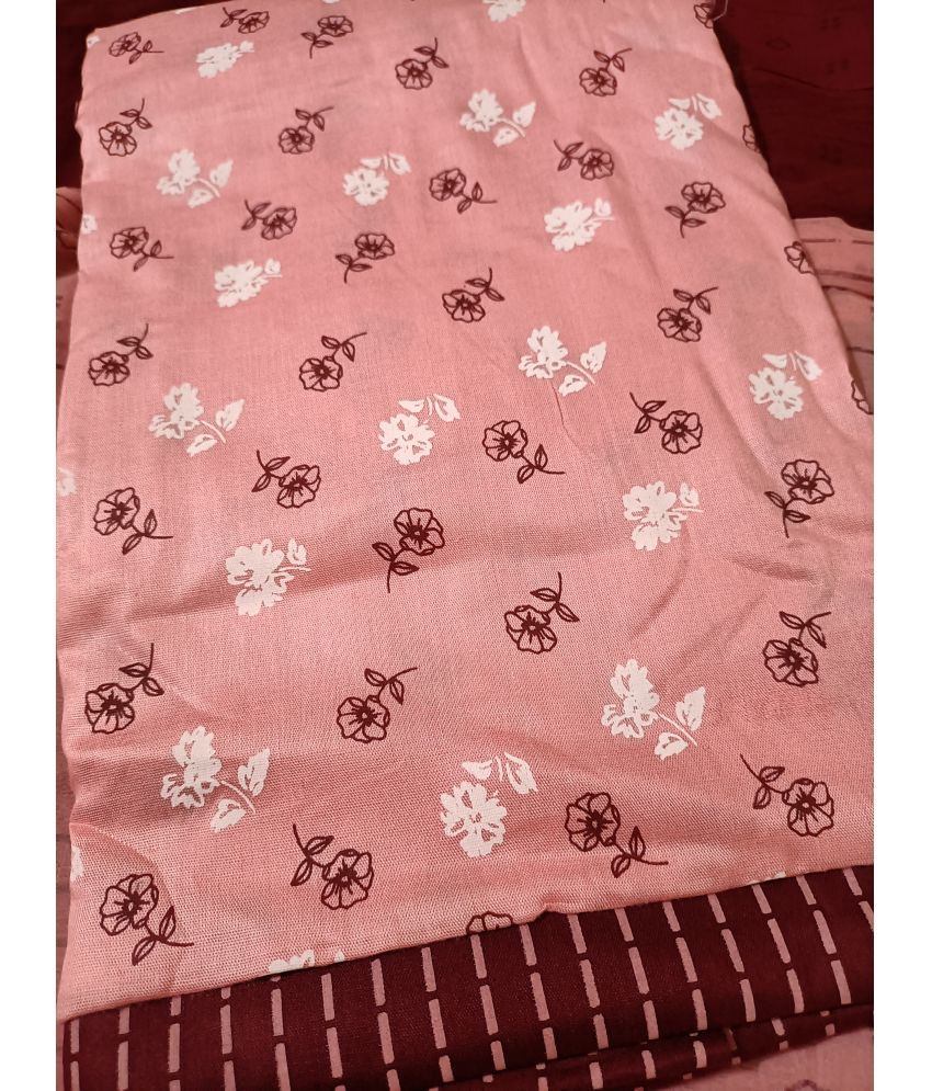     			BBQSTYLE - Unstitched Pink Rayon Dress Material ( Pack Of 1 )