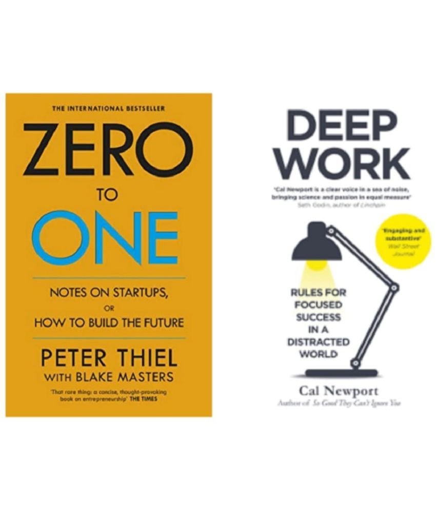     			( Combo Of 2 Pack ) Zero To One & Deep Work - Paperback , English , Book - By Thiel, Peter , Cal Newport