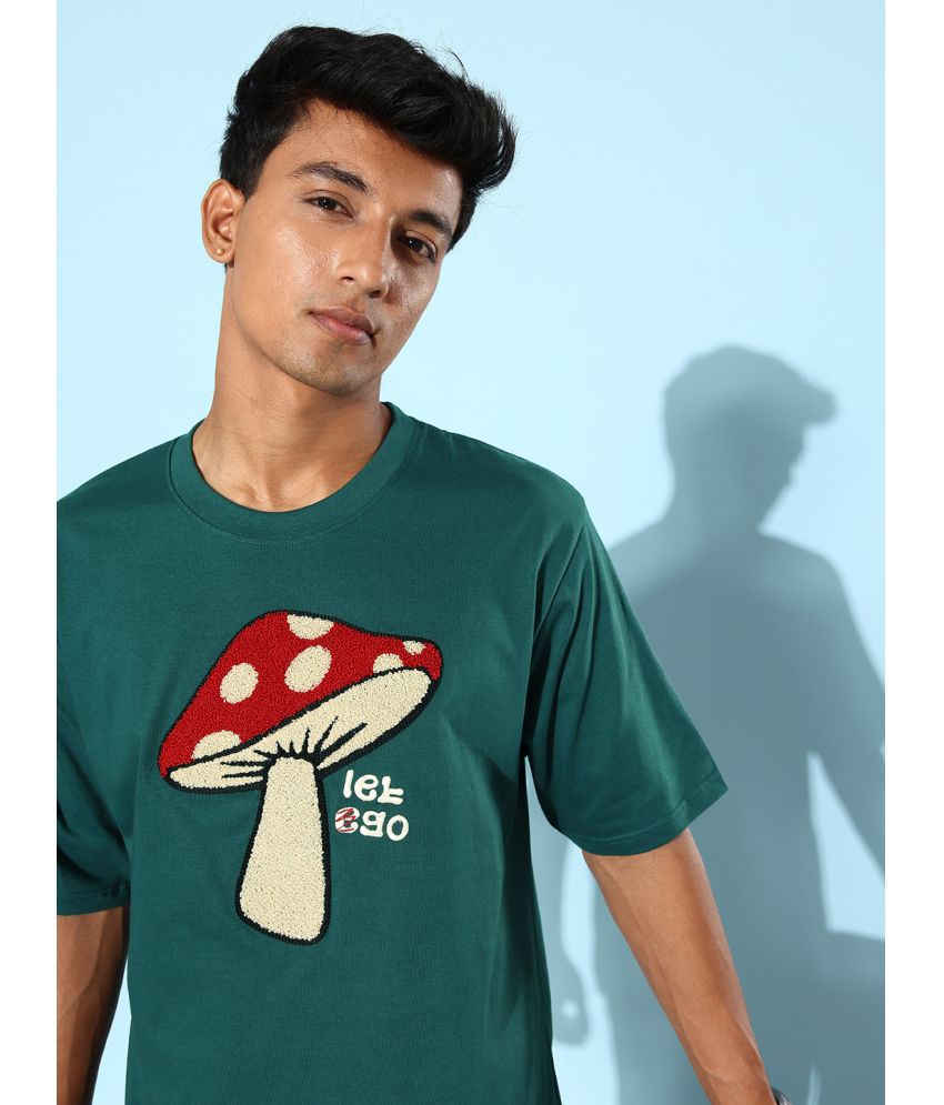     			Dillinger - Green Cotton Oversized Fit Men's T-Shirt ( Pack of 1 )