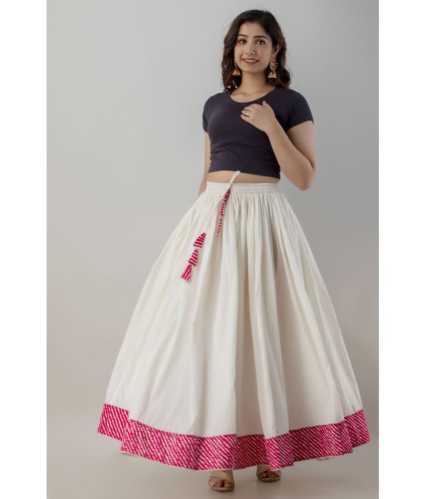     			FABRR - White Cotton Women's A-Line Skirt ( Pack of 1 )