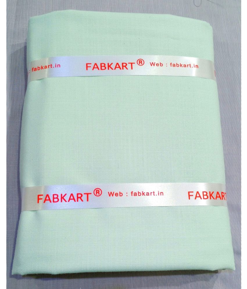     			Fabkart - Turquoise Cotton Blend Men's Unstitched Shirts & Trousers ( Pack of 1 )