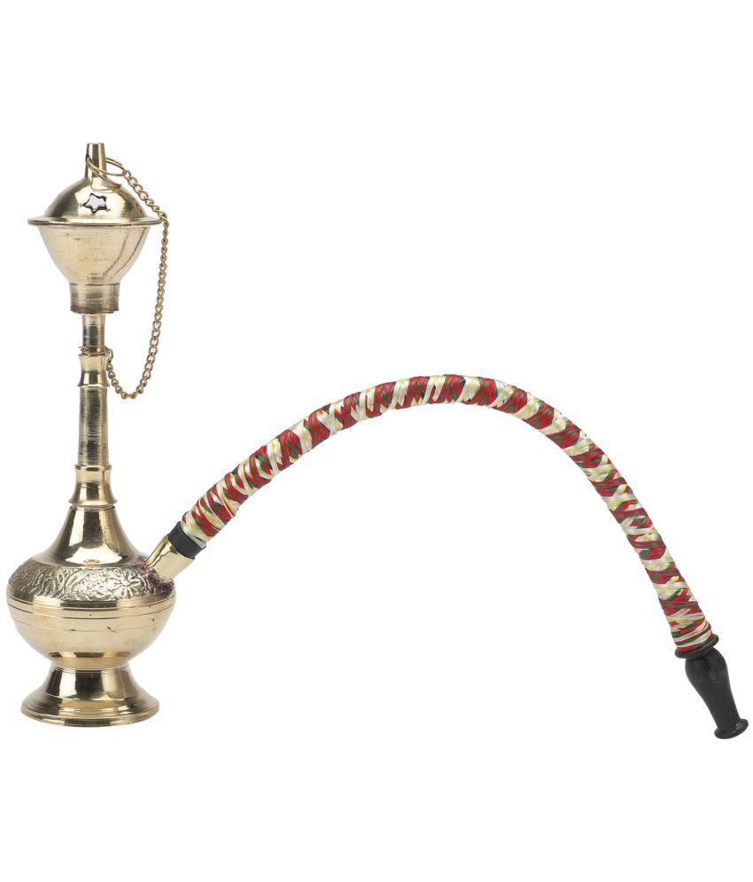     			HOMETALES - Brass Decorative Hukkah Showpiece 15 cm