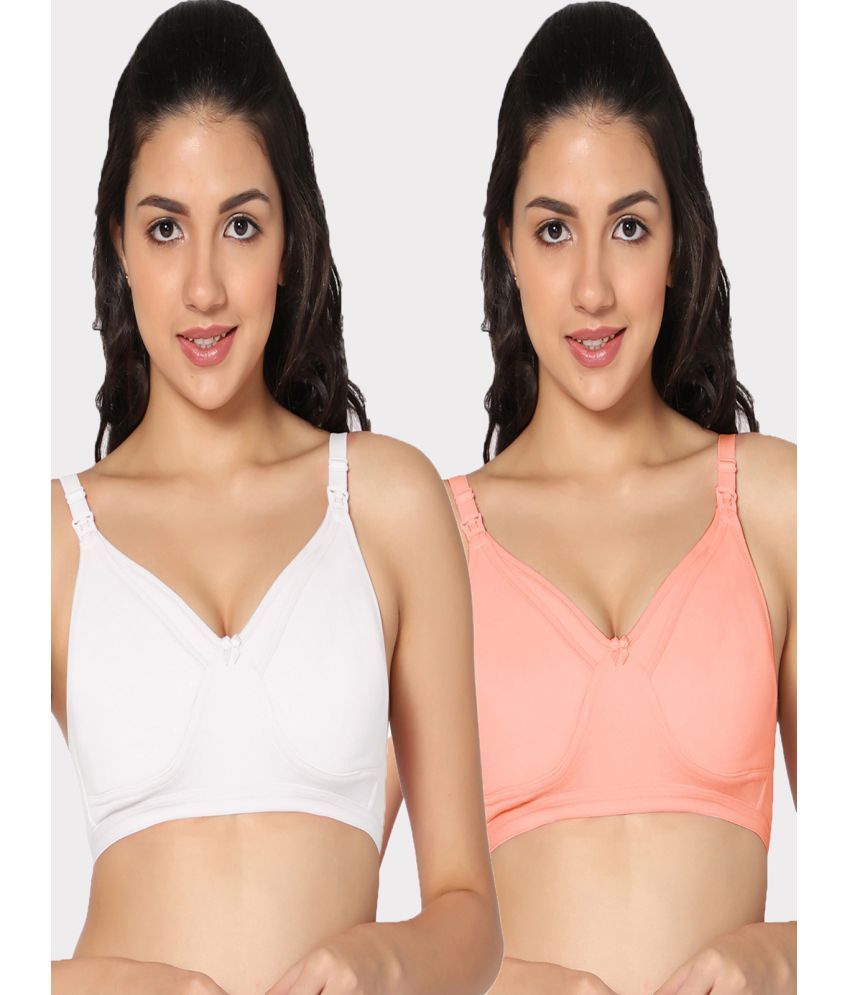     			IN CARE LINGERIE Pack of 2 Cotton Lightly Padded Women's T-Shirt Bra ( Multicolor )