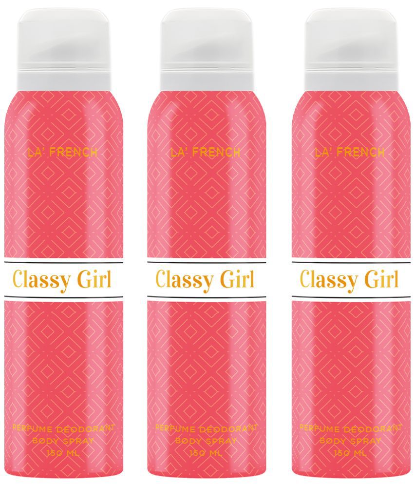     			LA FRENCH - LF_Classy Girl_Deodorant_150ml_Pack Of 3 Deodorant Spray for Women 450 ml ( Pack of 3 )