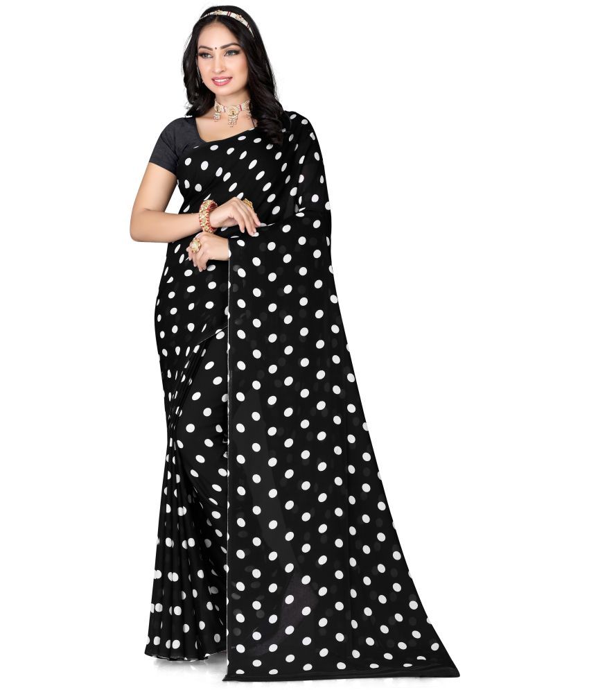     			LEELAVATI - Black Georgette Saree With Blouse Piece ( Pack of 1 )