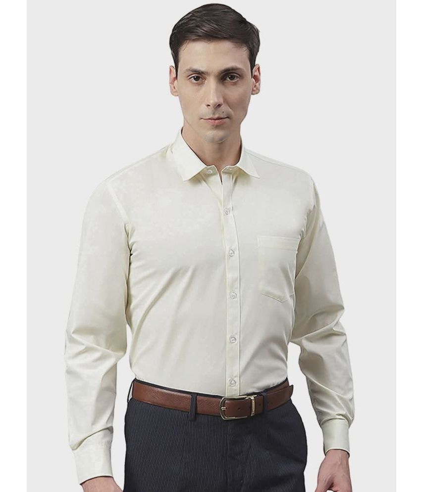     			Makhanchor - Yellow Cotton Regular Fit Men's Formal Shirt ( Pack of 1 )