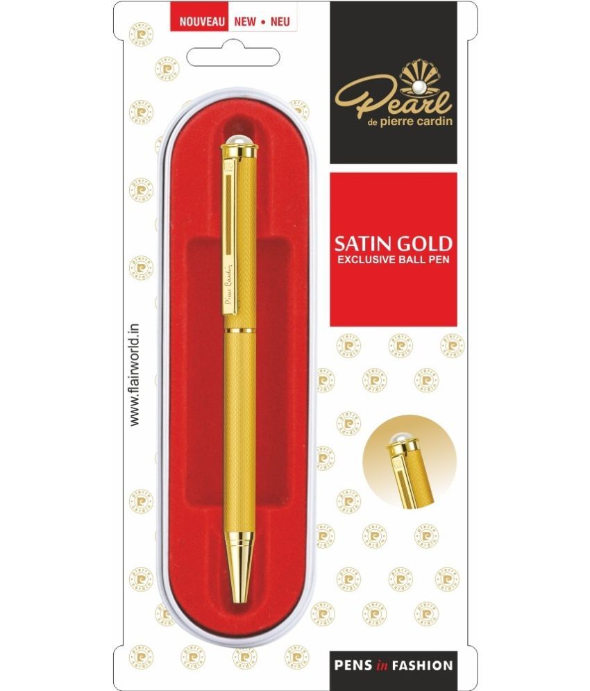     			PIERRE CARDIN Pearl Satin Gold Ball Pen (Blue)