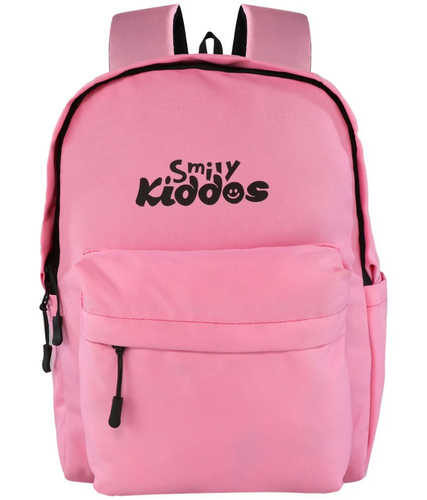 Smily Kiddos 20 Ltrs Pink Polyester College Bag